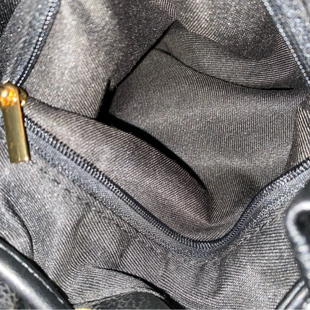 Like Dreams Black Leather chained backpack